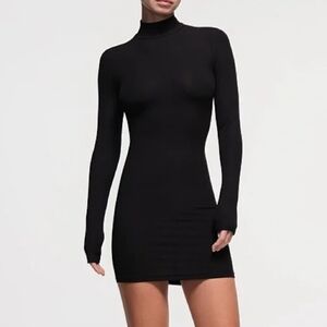Skims Soft Lounge Turtleneck Mini Dress